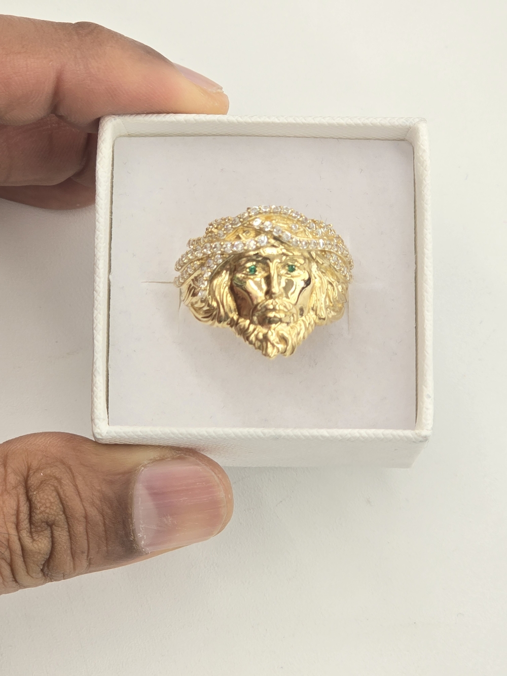 10k Real Gold Jesus Face Ring